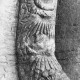 Stone carving of a pineapple in a cave temple in Udaiguri, India. (by the American Institute of Indian Studies)